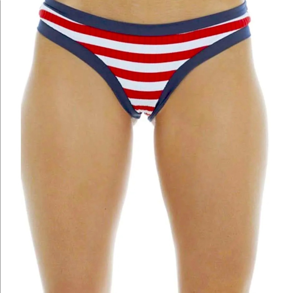 Red and white striped Bikini bottoms